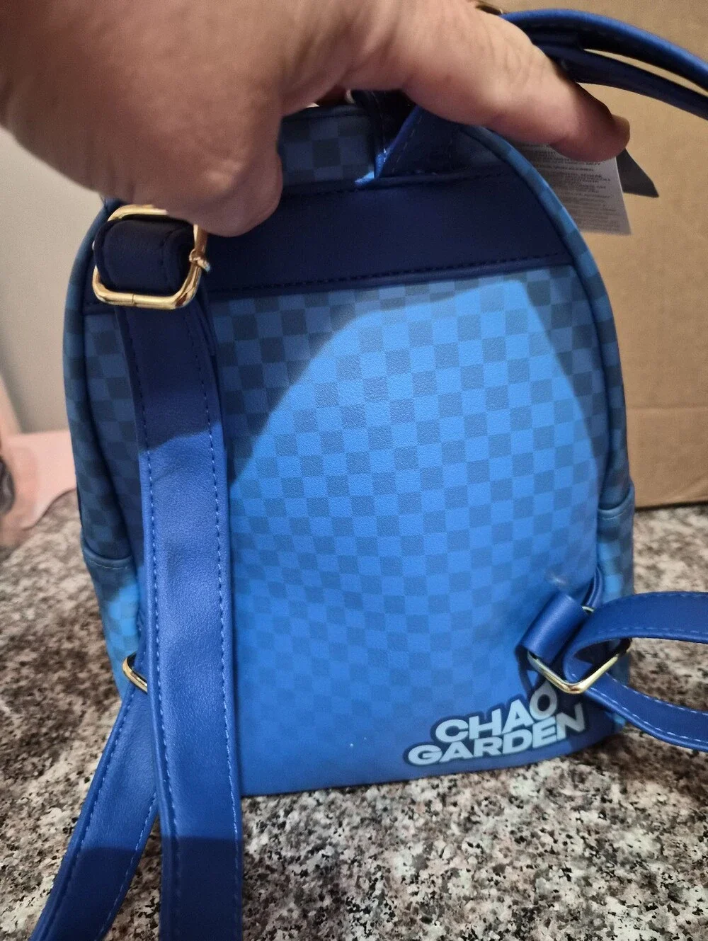 Loungefly Blue Sonic The Hedgehog Mini Backpack with Sunflower Artwork
